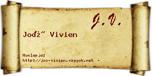 Joó Vivien névjegykártya